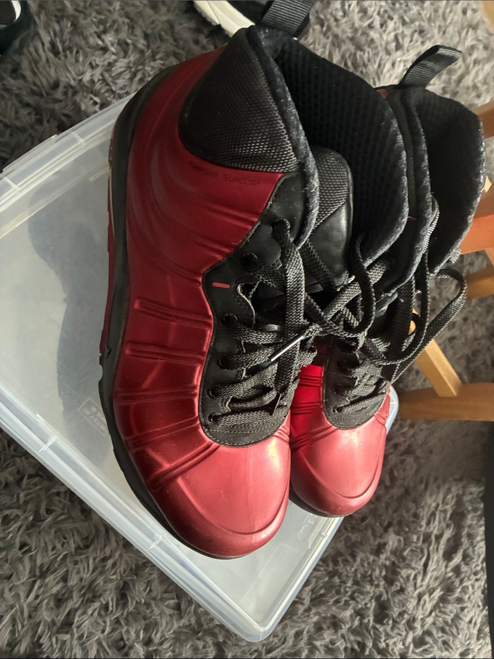 Men's Red and Black Performance High-Top Sneakers